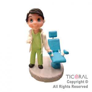 ADORNO MAQUETA DE PROFESION ODONTOLOGO PORCELANA FRIA x 1